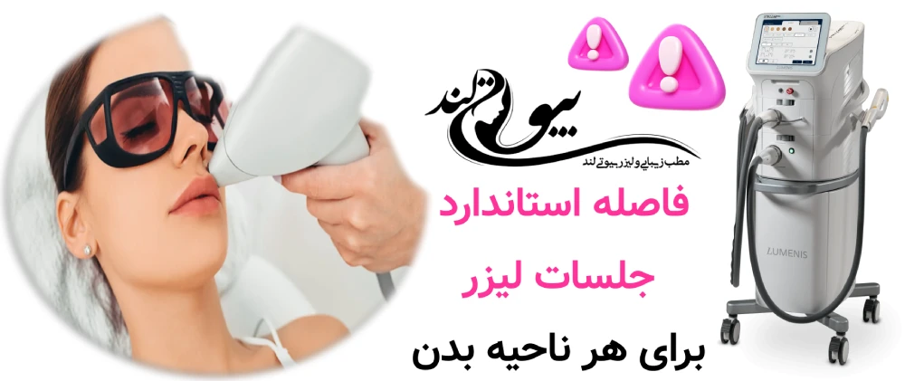 فاصله بین جلسات لیزر موهای زائد فاصله استاندارد جلسات لیزر برای هر ناحیه بدن